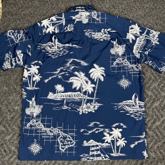 Royal Creations Hawaiian Shirt Lot Of 2 Mens Large Floral Colorful Vacation - Picture 11 of 11